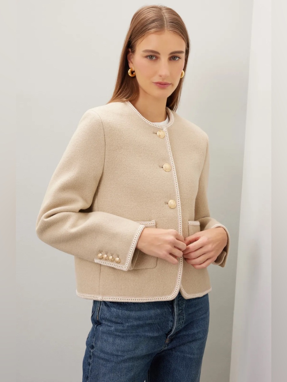 *Flawed RTR Dunst Beige Tweed Boucle Jacket (0444) - Picture 3 of 13